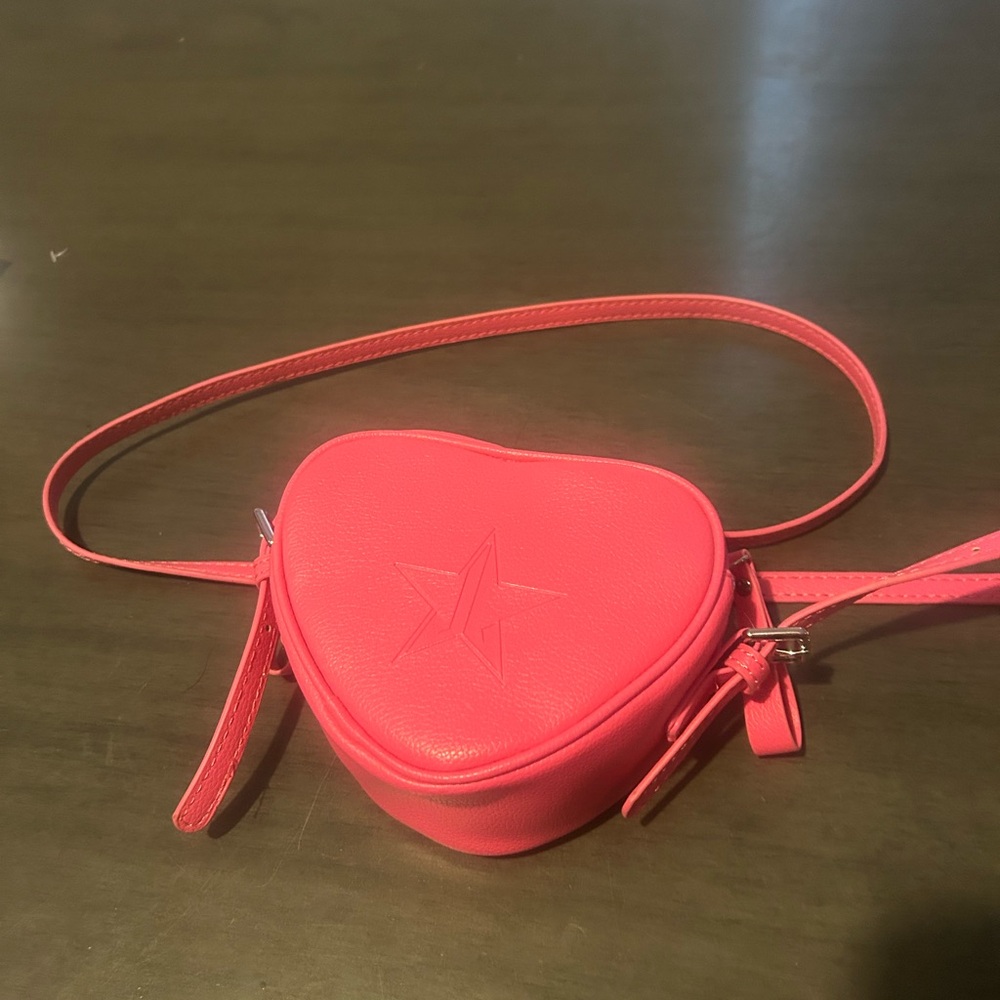 Jeffree Star Vibrant Pink Heart Crossbody Bag